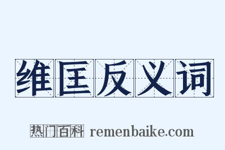 维匡反义词是什么意思的图片